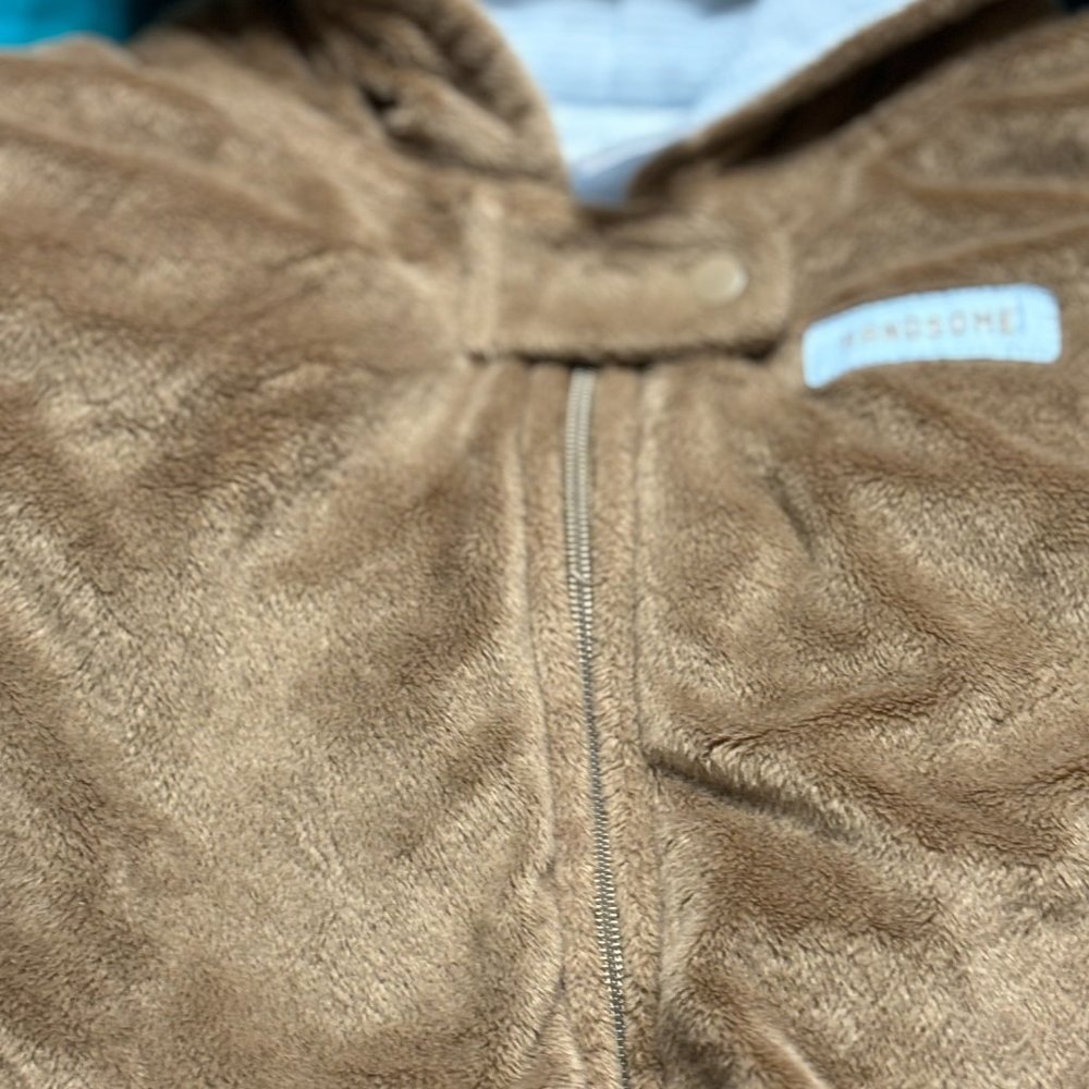 Teddy Bear Hooded Cozy Onsie with teddy bear features